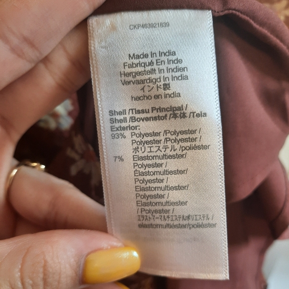 Madewell Norma Rae Floral Print Long Sleeve Dress In Dark Merlot - Picture 12 of 16